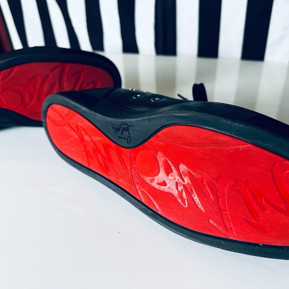 Christian Louboutin Men’s High Top Sneakers w/ Red Bottom Soles - Picture 13 of 13